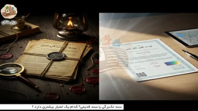 سند تکبرگی یا سند قدیمی؟ کدام یک اعتبار بیشتری دارد ؟ 1 سند تکبرگی یا سند قدیمی؟